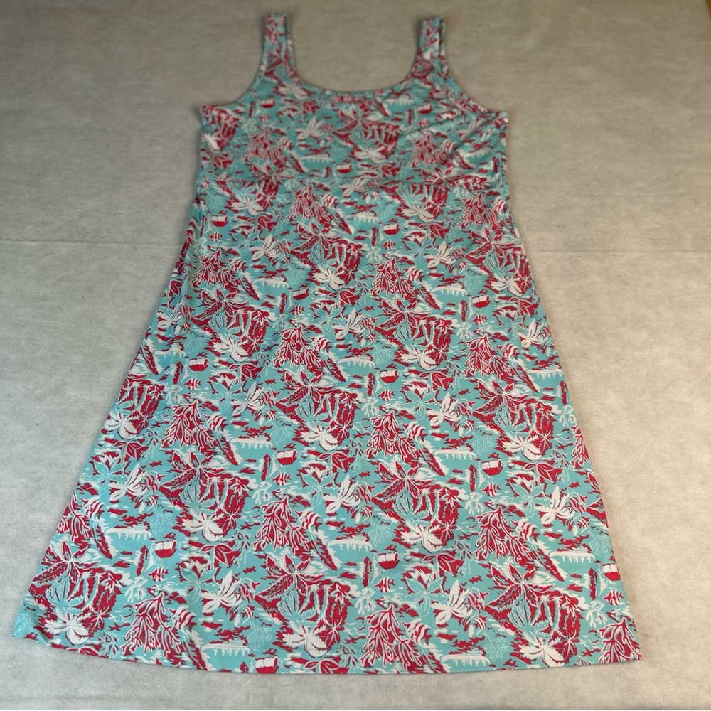 Columbia Women's Dress Sz Large Multicolor Sleeveless Omni-Freeze UPF 50 PFG - Picture 3 of 9